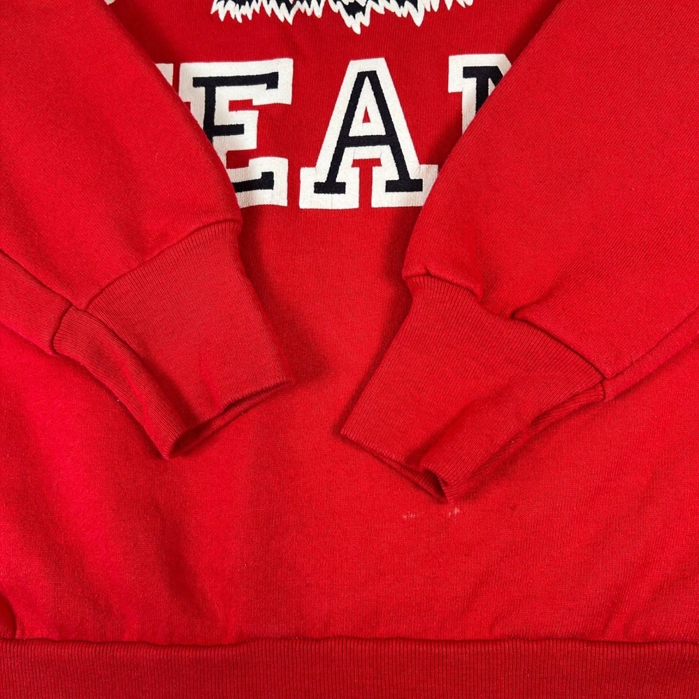 Vintage 80s Fruit of the Loom Sweatshirt Men Medium Red US Postal Team Eagle USA - Picture 6 of 14